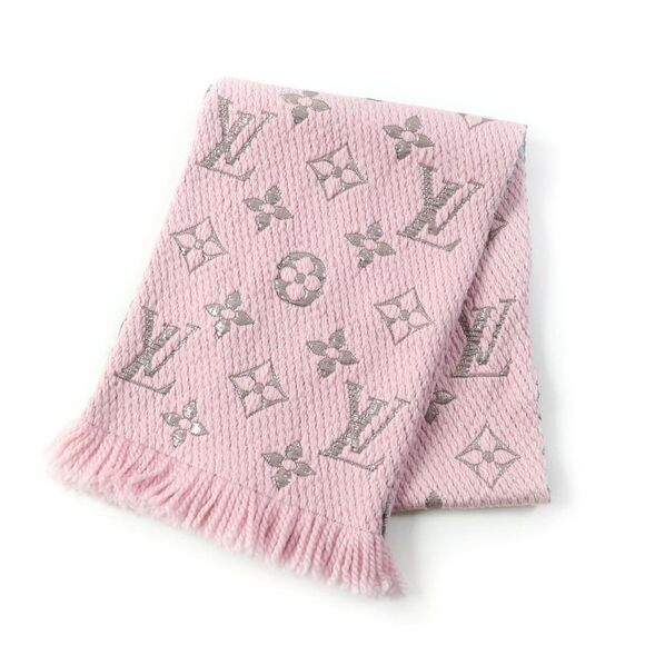 Louis Vuitton Logo Mania Shine Wool Silk Scarf - Picture 1 of 3